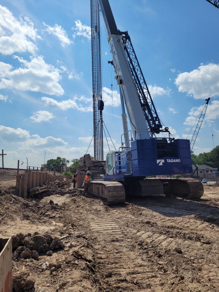 Interstate 43 caisson operations