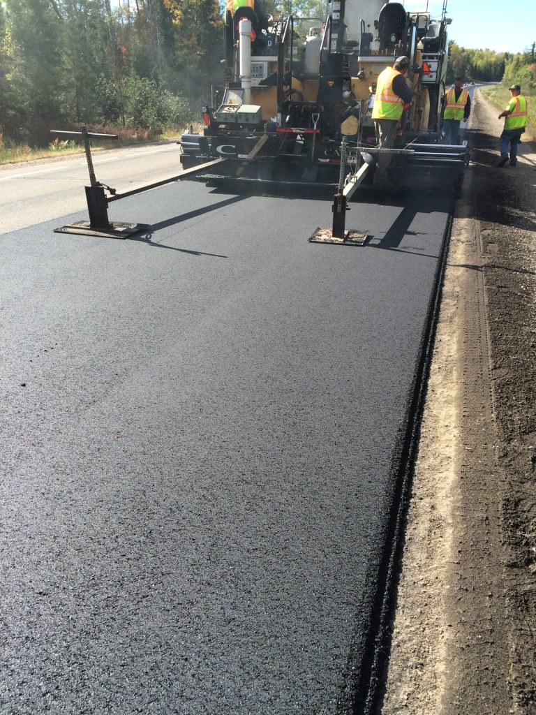 HMA paving operation